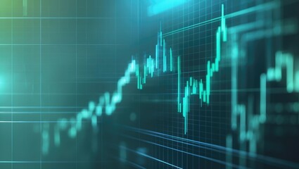 Wavy line graph against a digital grid background
