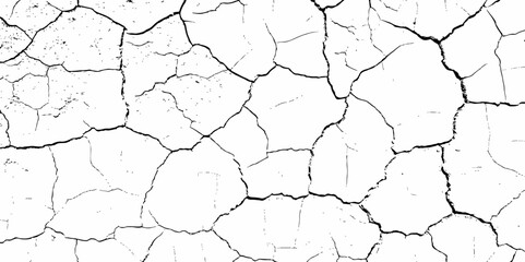 Dust or old grunge concrete building damaged grunge wall black and white texture effect white background.