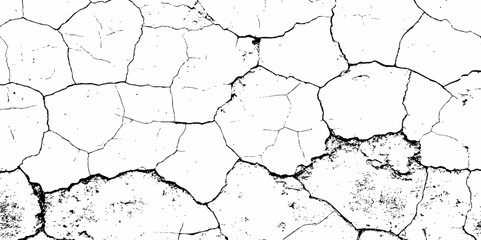 Dust or old grunge concrete building damaged grunge wall black and white texture effect white background.