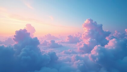 Subtle gradient sky, cloudscape transitions seamlessly , soft, abstract