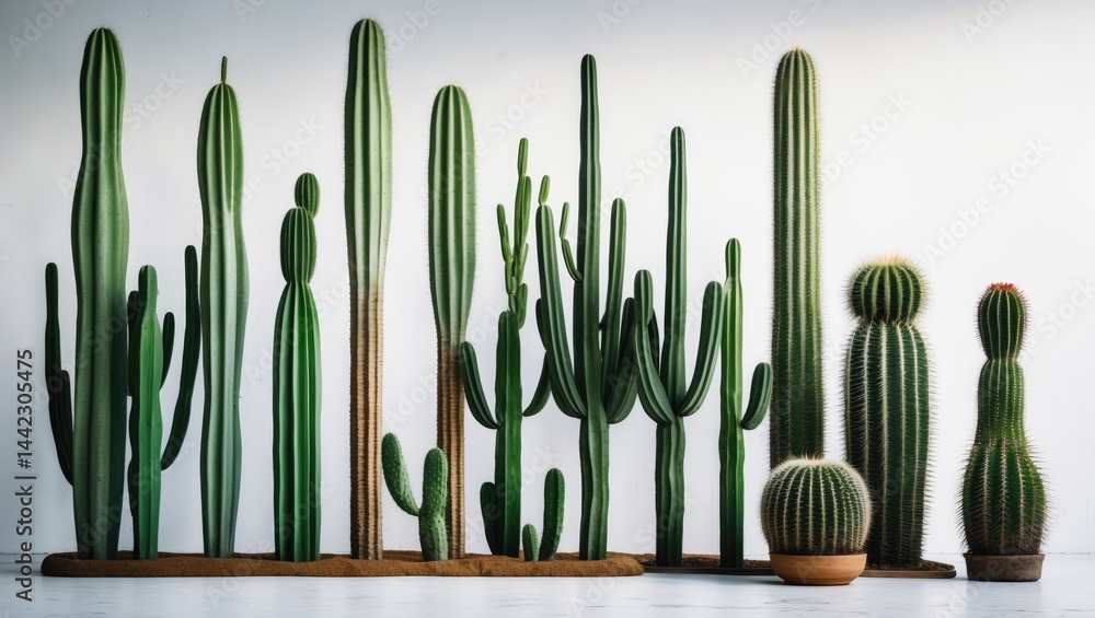 Poster cactus visual on background