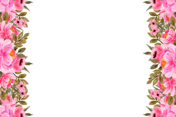 Watercolor flowers background vector for design.