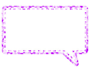ステンドグラス風吹き出し　三角形模様　四角形