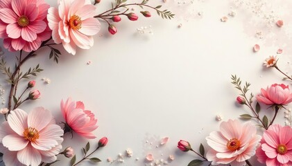 Fototapeta premium Subtle floral damask, soft color palette, delicate details, card, elegant, background image