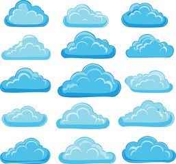 Fototapeta premium cloud set vector illustration for your template