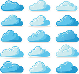cloud set vector illustration for your template