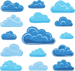 cloud set vector illustration for your template