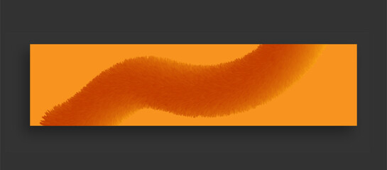 3d dynamic orange linkedin banner design	