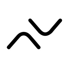 Wavy Lines Icon on Transparent Background  