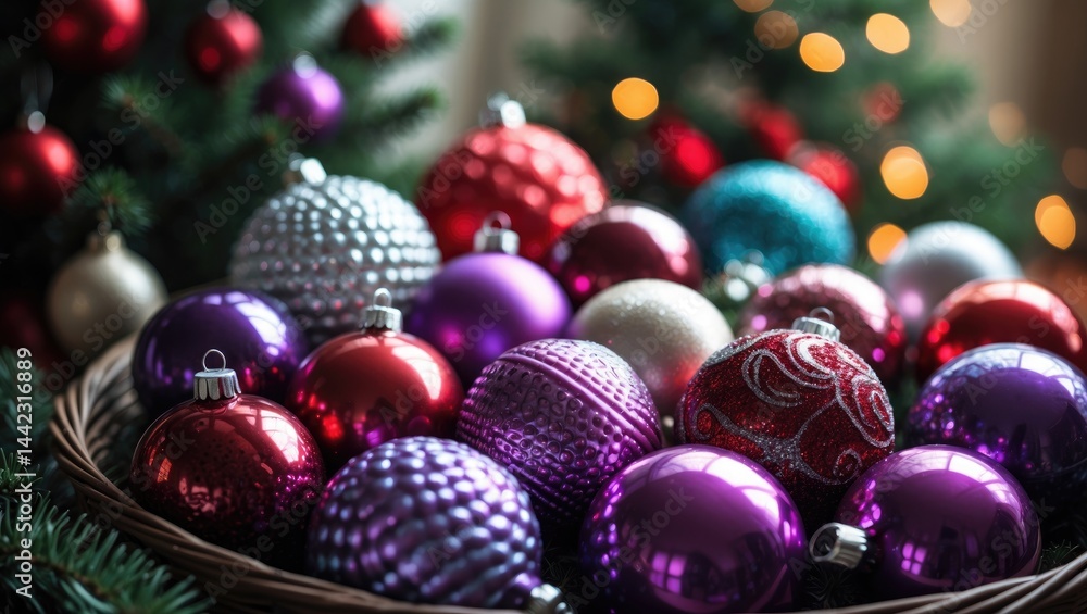 Poster entire range of different balls for the tree