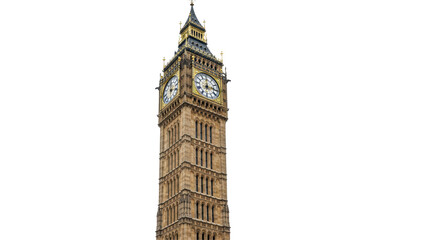Isolated Big Ben Clock Tower in London