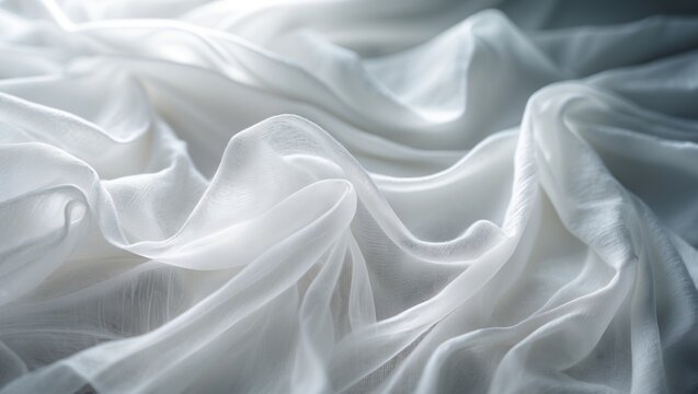 Background featuring white organza fabric texture