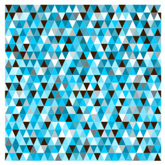 Geometric pattern in cyan and black, vector illustration