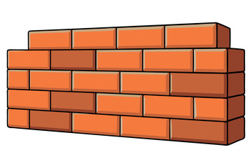 Fototapeta premium neatly stacked brick wall on a Transparent Background, representing construction work, building, and craftsmanship, perfect for Labor Day or Labour Day