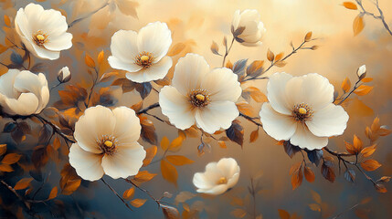 white and yellow flowers