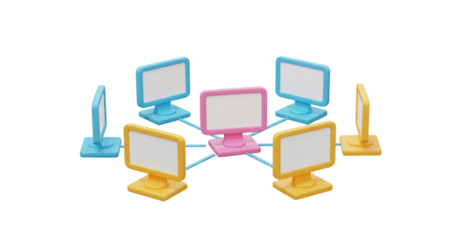 Isolated Network of Computers Connected to a Central Server