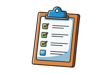 Happy checklist clipboard with ticked items, ideal for representing productivity, planning, and work tasks, suitable for Labor Day or Labour Day