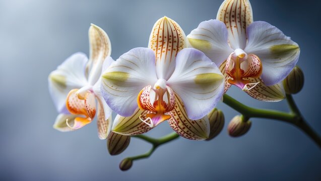 Close-up of White Moreia Flower in macro style