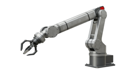Isolated Robotic Arm Industrial Automation