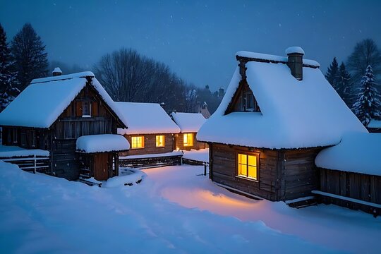 housees in winter