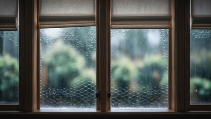 Bubble wrap insulation on window glass