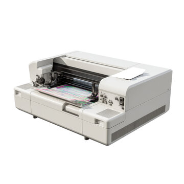 Dot matrix printer, ultra realistic uhd photo, on transparent background