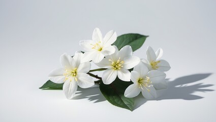 Obraz premium Clipping path of Jasmine Flower on a plain background