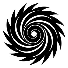 cyclone icon vector silhouette illustration isolated on white background