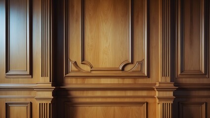 Wall with interior space for text. Mouldings present on the wall