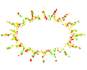 ステンドグラス風吹き出し　三角形模様　細長いギザギザした形