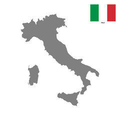 Italy country map vector isolated on transparent background