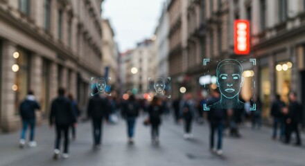 Facial recognition in public