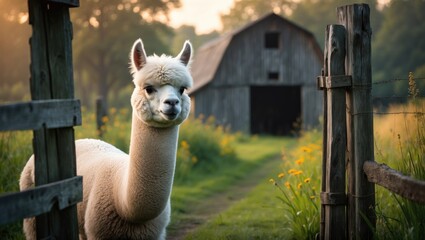 Obraz premium lovely alpaca posing for a snapshot