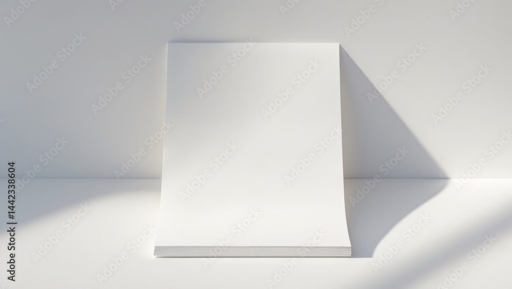 Aufkleber clipping path of white note paper against white background with empty space for notes