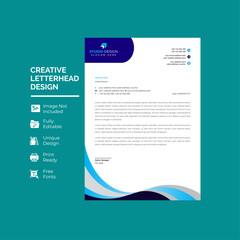 Business letterhead design template vector illustration