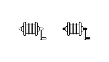 Fishing Reel icon design with white background stock illustration