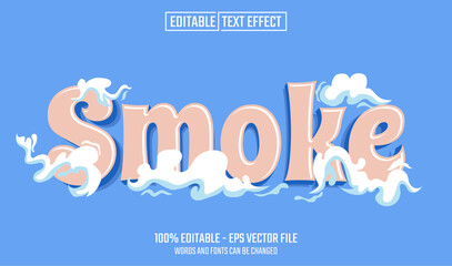 smoke editable text effect