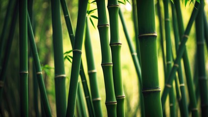 Fototapeta premium Macro shot of bamboo plants