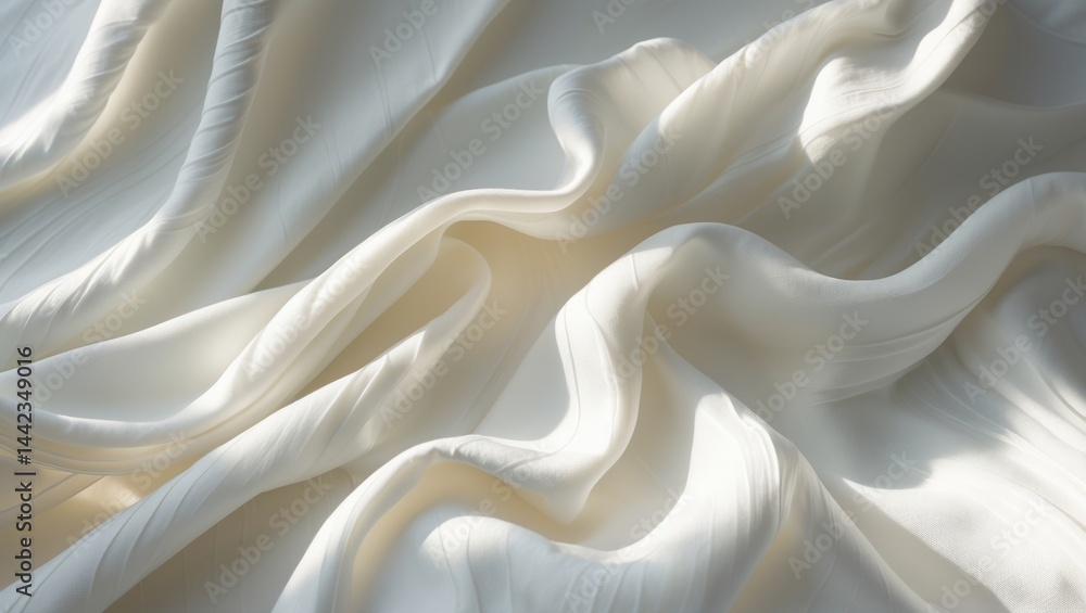 Poster curtain wave patterns and soft shadows. abstract designs on an isolated background. curved fabric st