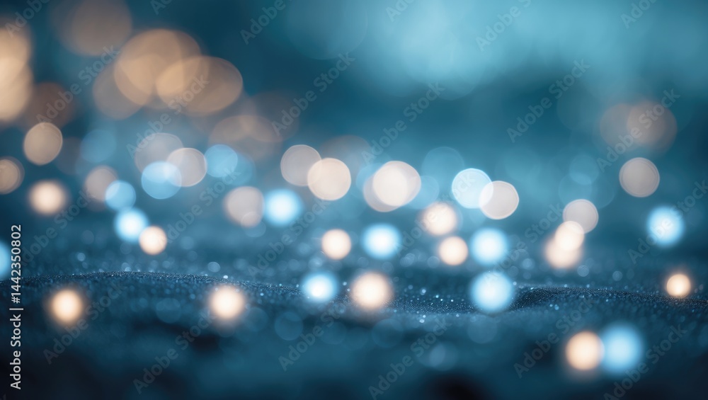 Poster defocused lights creating a blurred bokeh background