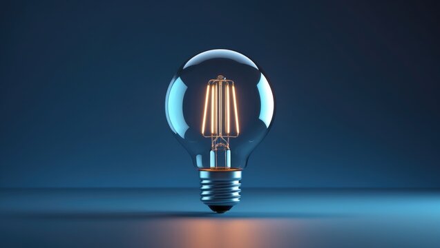 Square backdrop featuring a light bulb