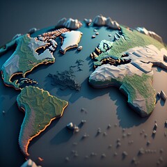 3D Earth globe Planet Save earth Go green Photo
