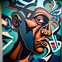 Abstract human oil paintings for wall decor modern art women modern art gallery colorful design art Photo