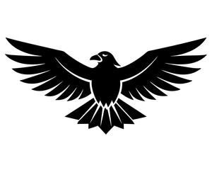 Obraz premium Eagle Icon vector silhouette illustration isolated on white background