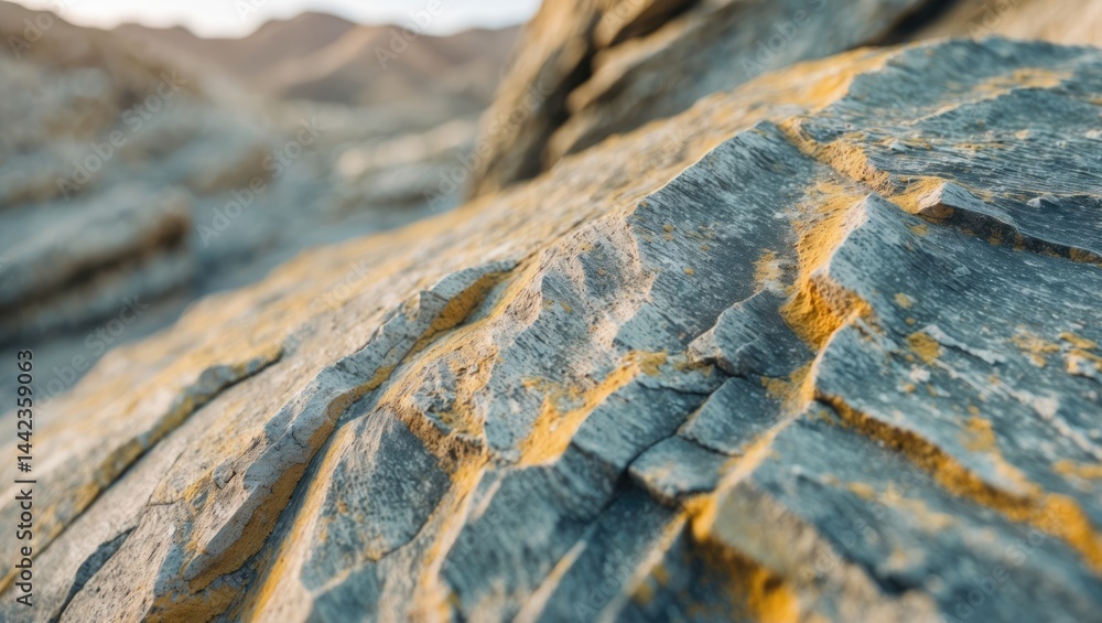 Aufkleber intricate patterns and colors of natural stone showcased in a close-up view of its textured surface.