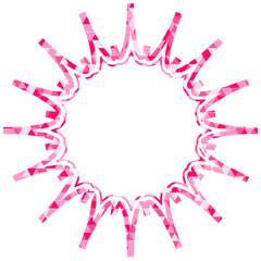 Fototapeta premium ステンドグラス風吹き出し 三角形模様 ギザギザした形