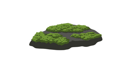 Moss Covered Rock Illustration