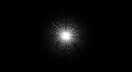 Abstract bright light source creating a starburst effect emanating outward. Digital overlay or photoshop effect for photography, design, and visual projects.