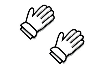 Fototapeta premium gloves different designs, suitable for safety, workwear, and construction themes labour day or labor day line art icon set