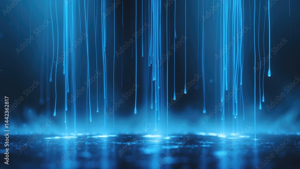 Poster defocused neon illumination. bright fluorescent rays. sci-fi luminescence. blurry colorful lines in 